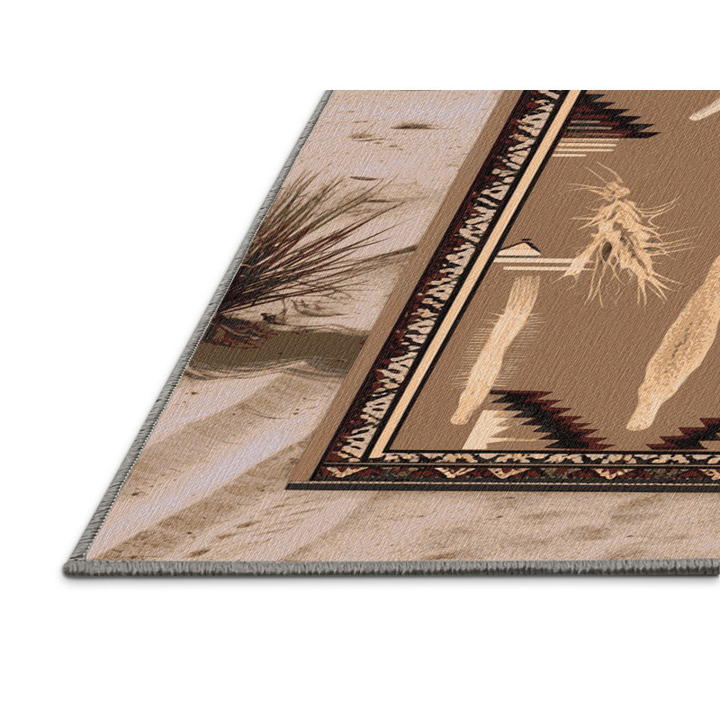  Tapis lavable Tumbleweed Trails Southwestern, Rond 6 pi