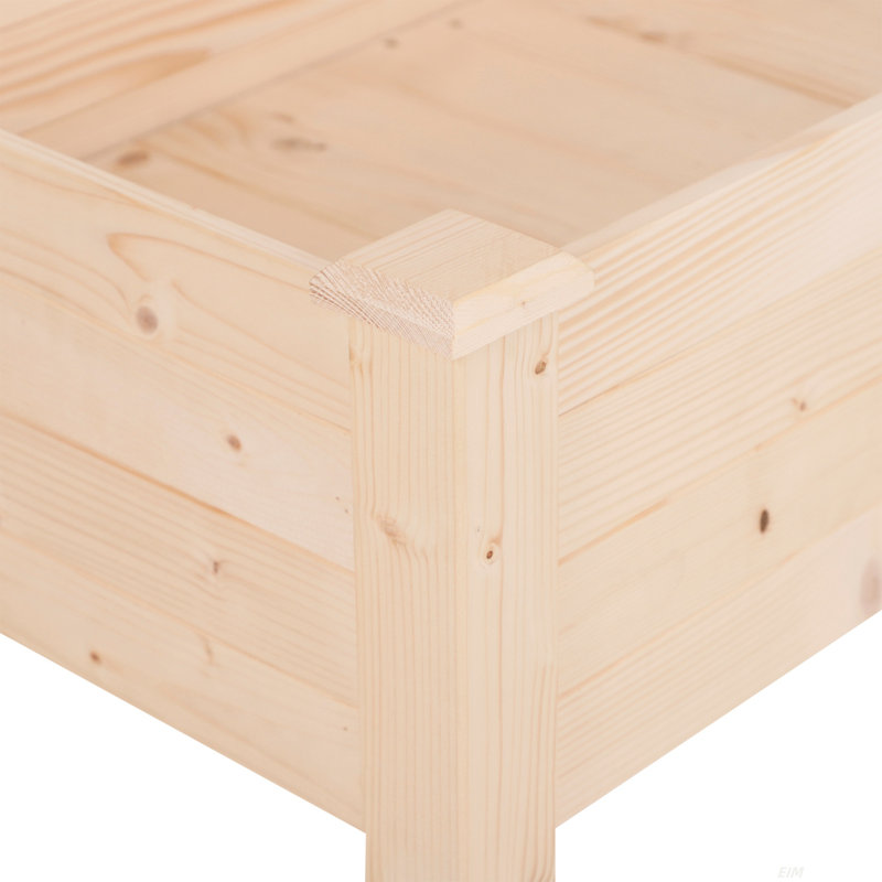 Lit de jardin surélevé avec pieds, jardinière en bois surélevée, auto-vidange avec doublure de lit pour les légumes, les herbes et les fleurs, patio