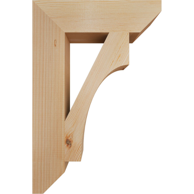 3 1/2"W x 16"D x 24"H Westlake Slat Smooth Bracket, Douglas Fir, Douglas Fir, 24" H x 3.5" W x 16" D