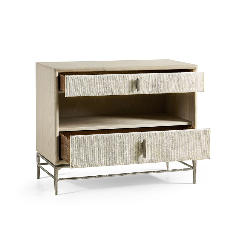 Water 2 - Drawer Solid Wood Nightstand