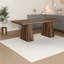 Table de salle à manger 63 "pour 4 à 6 personnes, table de cuisine avec base en bois
