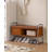 31.1" Brown Rectangular Solid Wood Shoe Storage