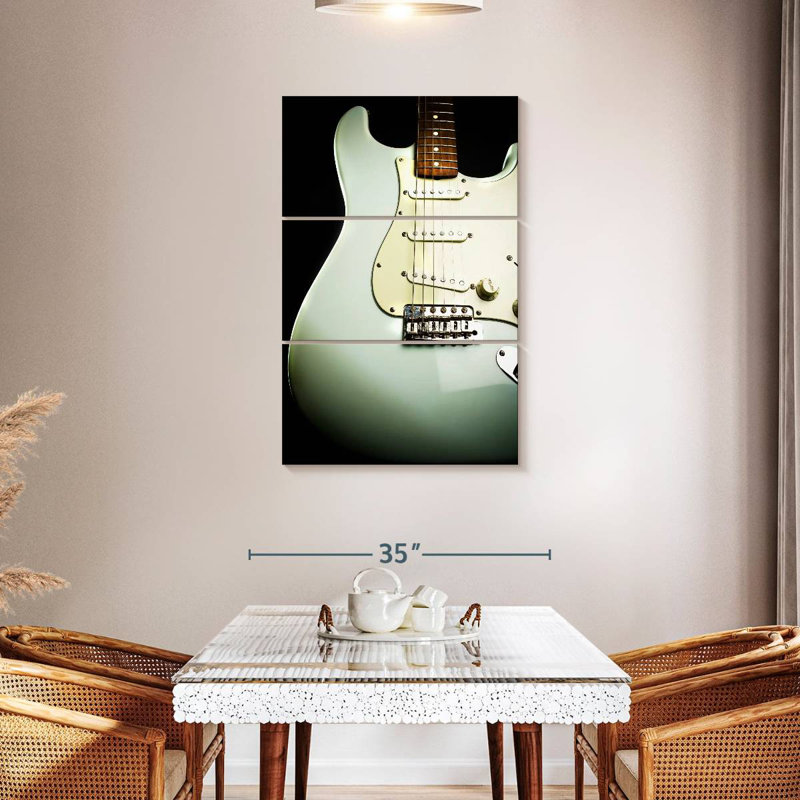 Pearly Rock Guitar, 45" H x 28" W