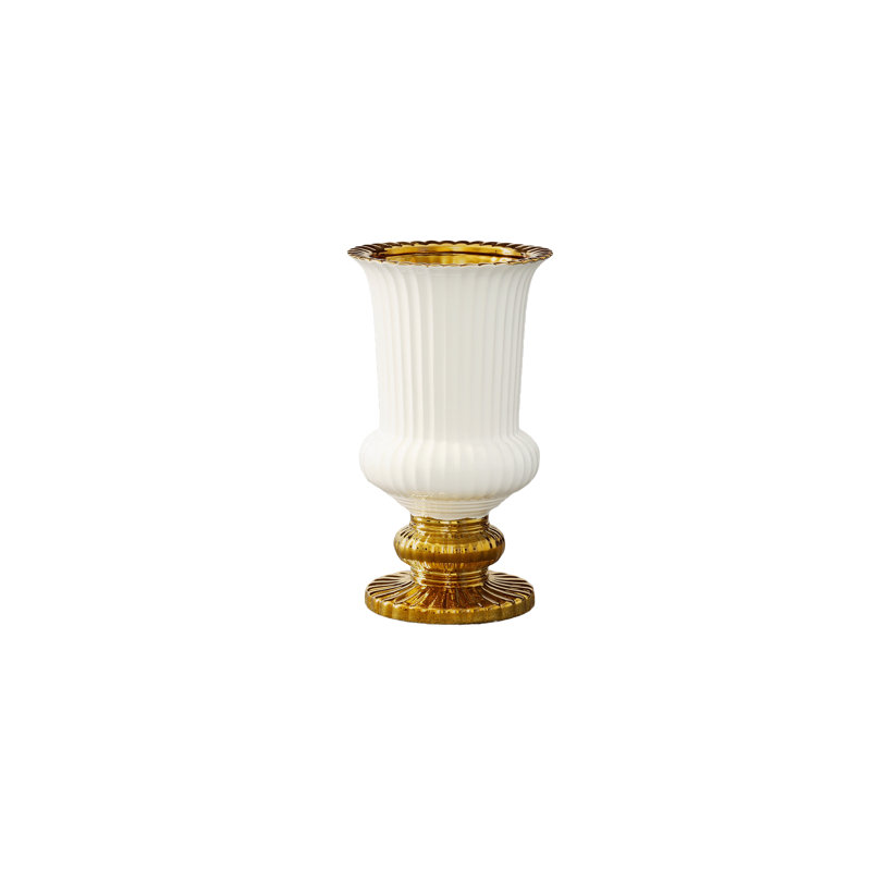 Vase en céramique à finition brillante blanc