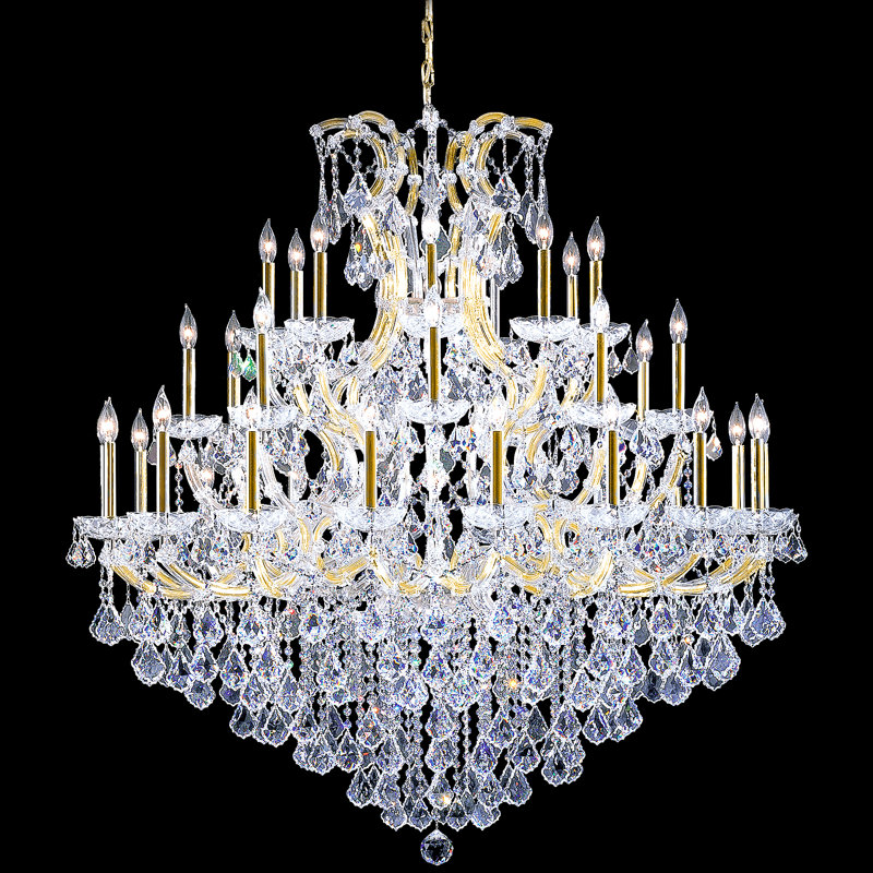 Maria Theresa Grand 37 - Light Chandelier, Silver, Clear, Swarovski Spectra