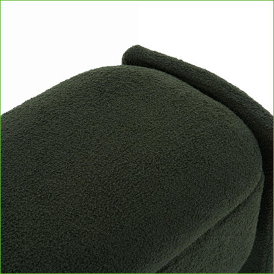 Ottoman Bench with Storage, Boucle Fabric, Forest Green for Living Room/Bedroom | Forest Green | Wood Frame