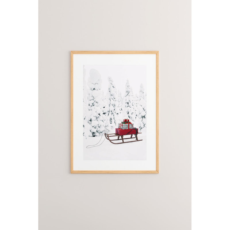 «Festive Christmas», peinture encadrée décorative de 13,0 po x 19,0 po | Cadre 100% bois massif (épaisseur: 0,8 pouce), œuvre d'art 100% MDF | Impression numérique pour des couleurs vives, décoration murale parfaite pour la maison et le bureau