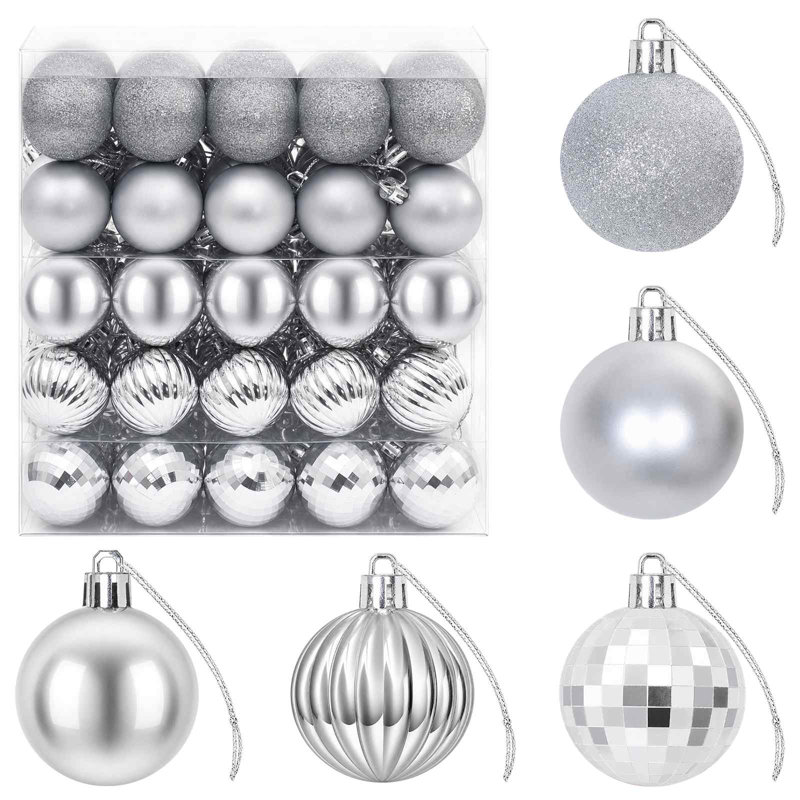 4cm Polystyrene Bauble, Silver