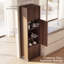 Armoire de rangement haute OMCMUU 180 cm (H) × 40 cm (L) × 40 cm (P), meuble de cuisine étroit autoportant avec plusieurs portes de rangement, organisateur vertical gain de place avec système anti-basculement pour cuisine, salle de bain, salon, entrée, 2 couleurs disponibles-1811190746