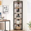 Étagère de coin 70,87 "de hauteur à 6 niveaux brun rustique pour le salon et le bureau-770572792