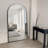 Leeron Oversized Arch Solid Wood Floor Mirror with Stand-1502118207-1502118196
