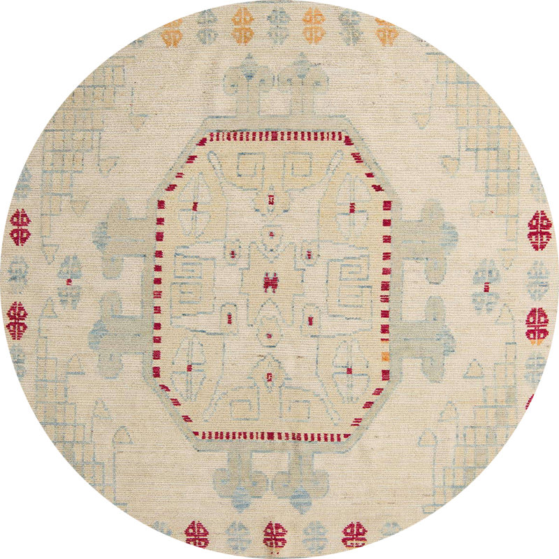 Abstract Indoor Rug, Round 7'