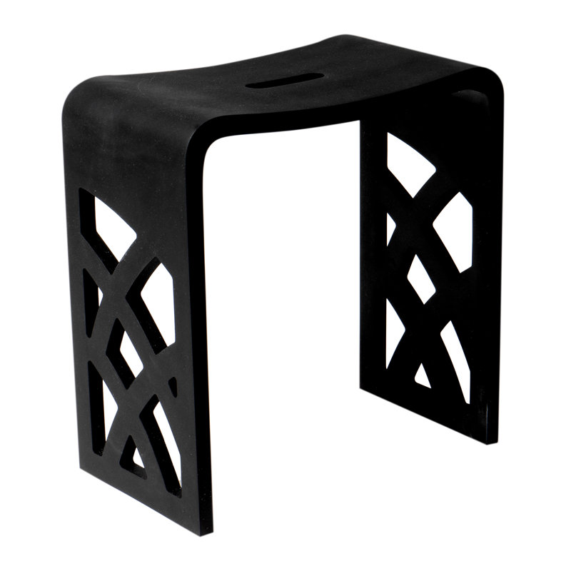 Tabouret de salle de bain noir