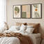 «Mid Century Modern Boho», feuille organique tropicale organique, images chaudes abstraites neutres, impression sur toile encadrée, 3 pièces-79731280-79731282