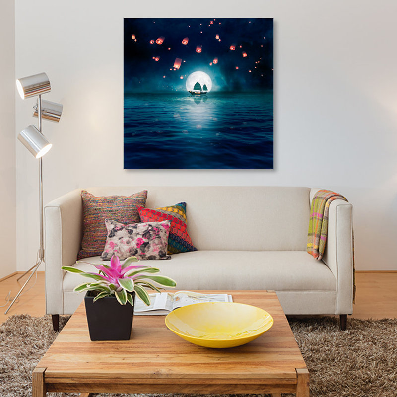 «Travel Through The Lights», reproduction d'impression sur toile tendue, H 12 po x l 12 po x P 1,5 po, Toile tendue