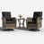 Coussin noir / structure brune