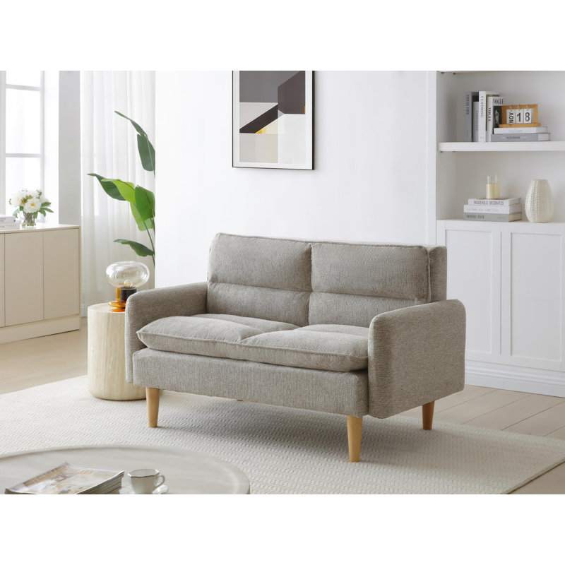 2 Seater Linen Blend Sofa, Cream