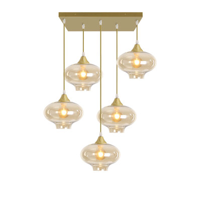 5 - Light Black Cluster Pendant