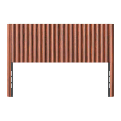 Arched Corrugated Walnut Headboard For Queen Size Beds, Modern Vertical Grain Design, Vintage Style, Easy Build With Size, Color, Grain, Vintage, Quick