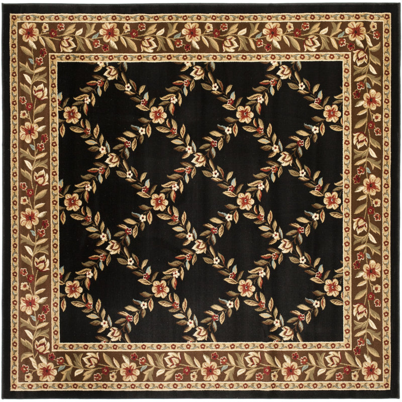 Frankie Performance Floral Rug, Square 6'7"