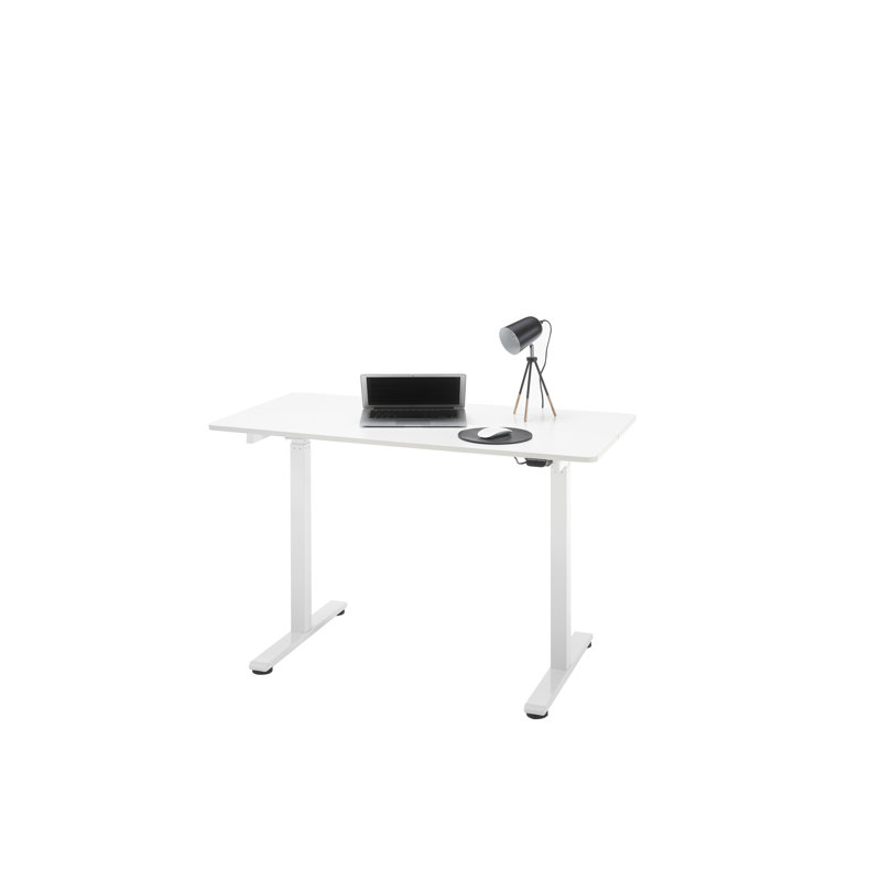 Adjustable Metal Base Writing Desk, White