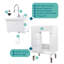Ensemble de meuble-lavabo simple 24 po Hameedah-1994650680