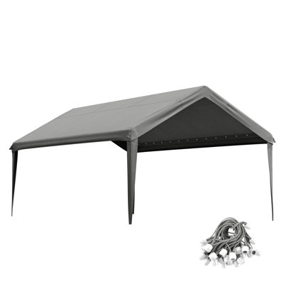 12X20 Ft Carport Canopy Replacement Cover, Carport Roof Cover Only (Frame Is Not Included)