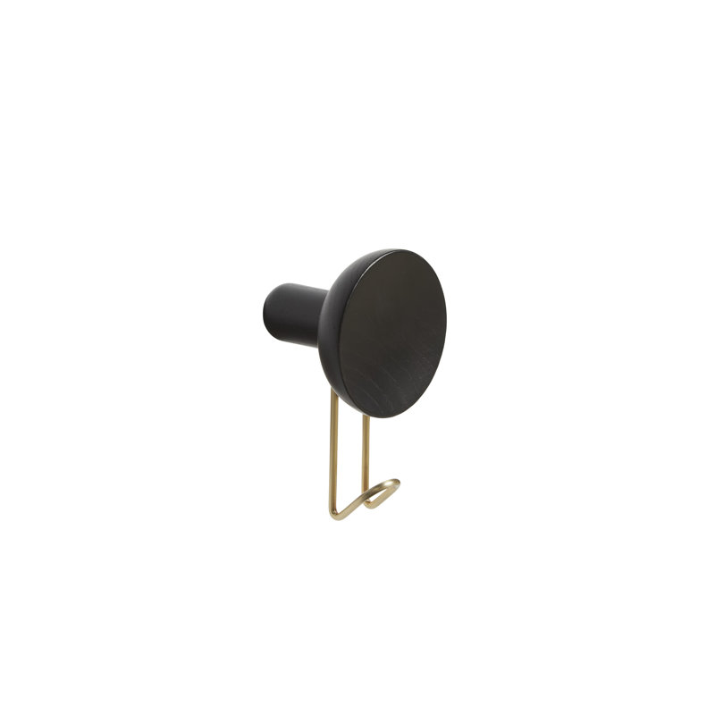 Around Wall Hanger (Large), Black/Satin Brass