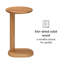 Veta Solid Wood C Shaped Side Table-618866157