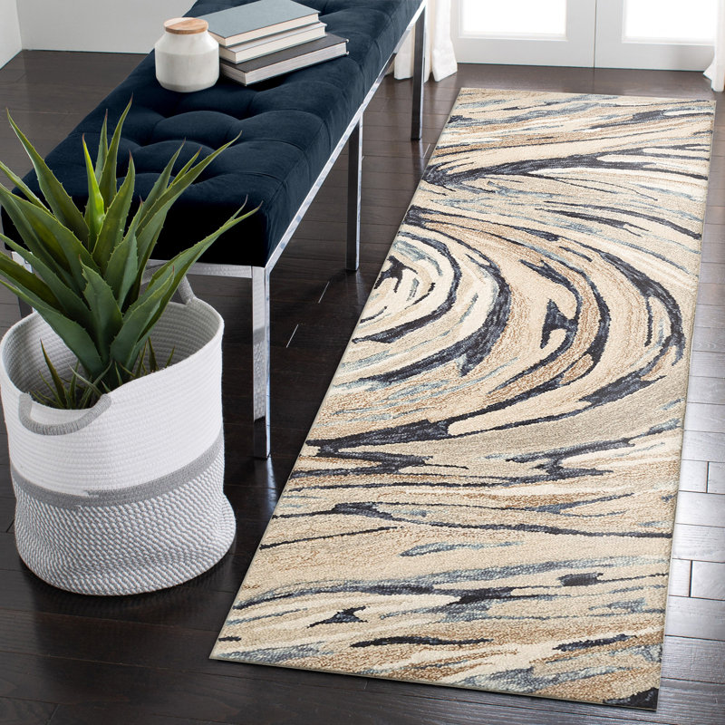 Tapis d'intérieur Abidemi Big Wave, Tapis de couloir 2 pi 3 po x 8 pi