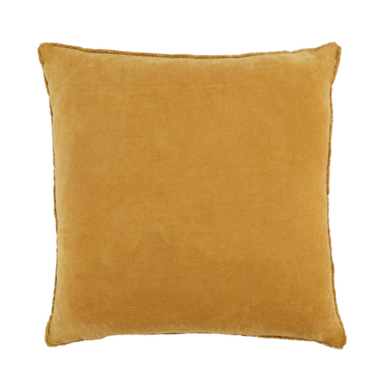 Kam Fringed Cotton Reversible Throw Pillow, Pillow Cover Only - No Insert, Terracotta