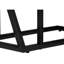 Contemporary Taupe End Table - With Metal Detail Snack Top And Frame