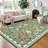 9x12 Area Rugs for Living Room Non Slip Farmhouse Floral Print Accent Carpet Non Shedding Low Pile Ultra Soft Flower Indoor Floor Carpet for Girls Room, Bedroom, Nursery, Green-764415145