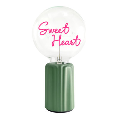 Ampoule SWEET HEART rouge avec base Lampe de table PORTABLE Pop Nomad