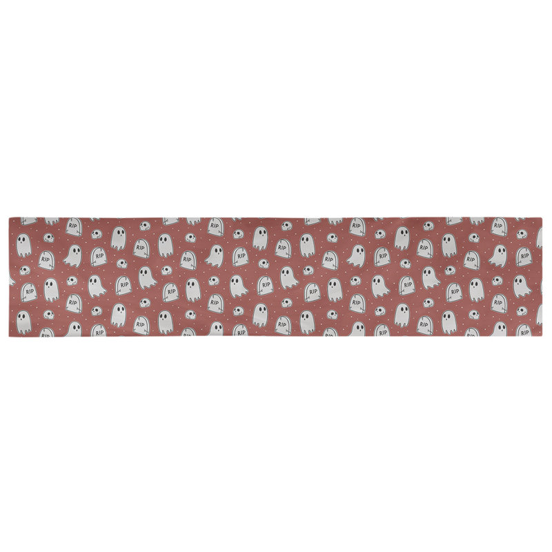 Chemin de table ghost Avicia, 91,5 po x 17,5 po, Rouge, Polyester