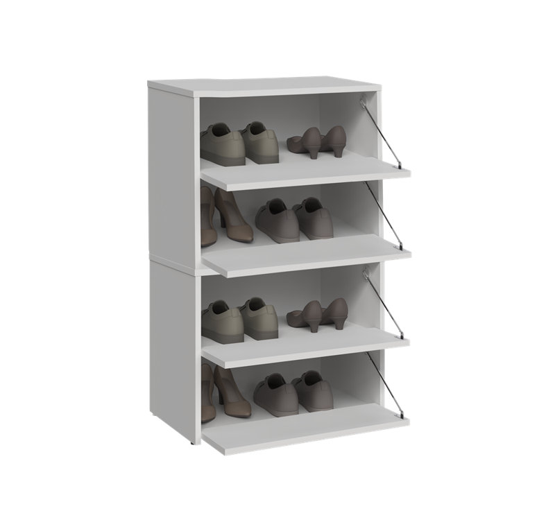 Sidwel 10 Pair Shoe Storage Cabinet, White