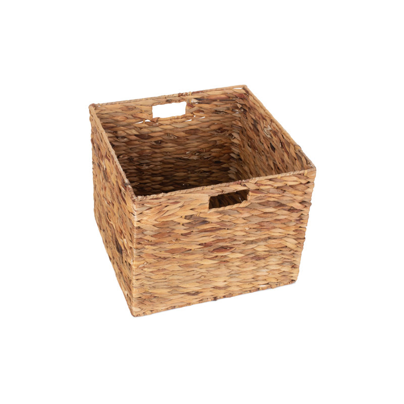 Selby Wicker Water Hyacinth Storage Basket, 32cm H x 40cm W x 40cm D