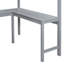Lit mezzanine double gris avec bureau et tablette: Solution polyvalente pour chambre à coucher et tablette - Gris: Mobilier élégant-1667426365