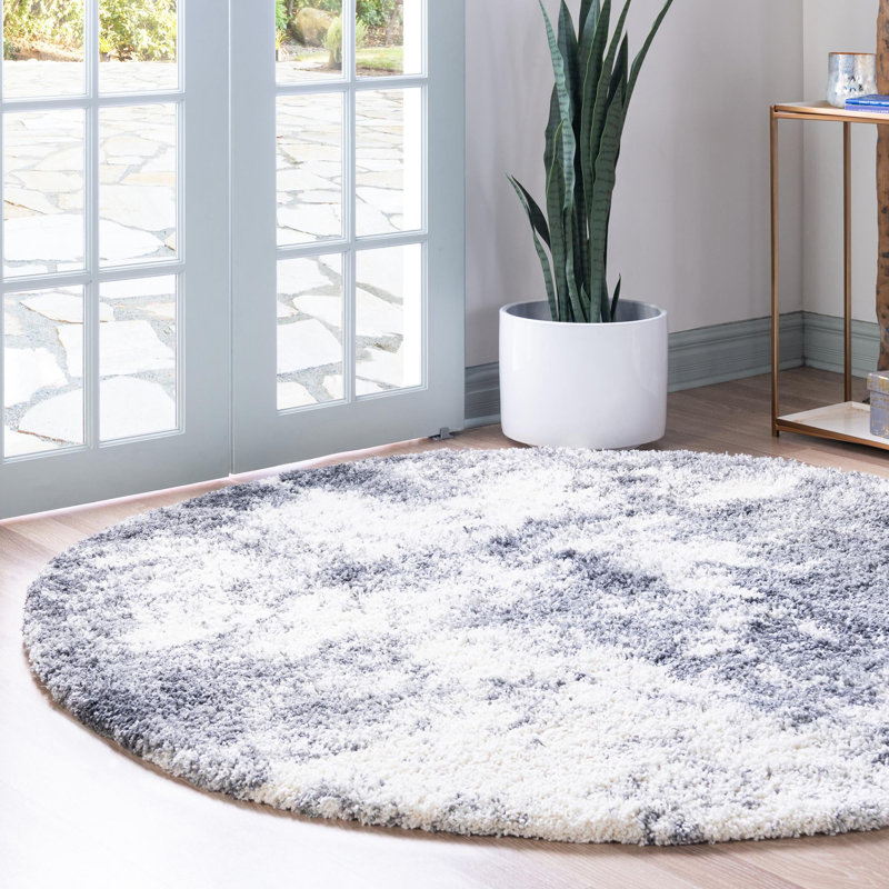 Abstract Indoor Rug, Round 6'