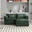Canapé double surdimensionné luxueux avec tissu chenille et accoudoirs amovibles-887688120