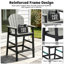 Chaise haute en PEHD Adirondack, tabouret de bar d'extérieur avec repose-pieds-726698211