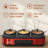 Triple Slow Cooker Buffet Food Warmer with 3 x 1.5 QT Ceramic Pots, Glass Lids and Spoons-138425859