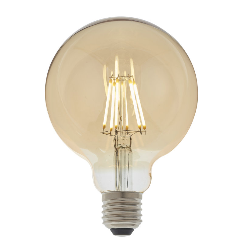 6W E27 ES G95 Amber Globe LED Dimmable Bulb - 540lm 2500K Warm White