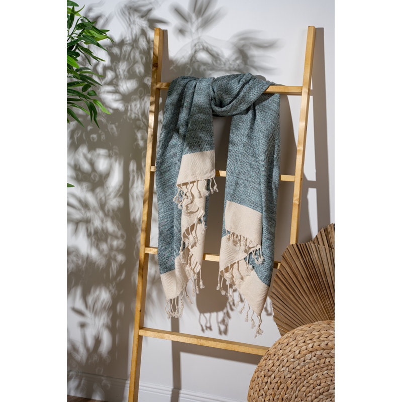 Serviette de plage Fouta Premium, couleur menthe, 35,4 po x 70,9 po | 90% coton, 10% polyester, 310 g / m² | Doux, séchage rapide, lavable en machine à 86 ° F | Parfait pour la plage, la piscine, le spa et les voyages - élégant et polyvalent