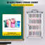 36 Slots Cell Phone Cabinet Silver Aluminum Alloy Pocket Chart Storage Locker Box W/Portable Handle