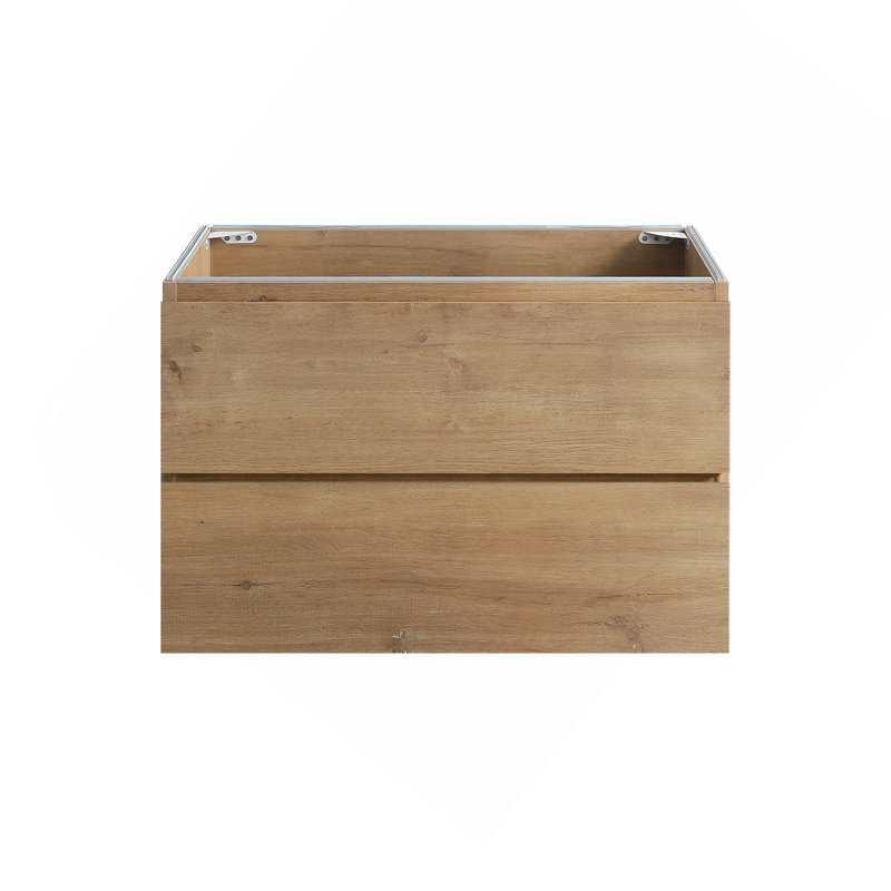 Armoire murale sans lavabo, chêne naturel, avec deux tiroirs, pré-assemblée