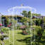 Pavillon de jardin en métal en forme de cage de pergola en forme de cage à oiseaux 81,7 po x 114,2 po-1870107094