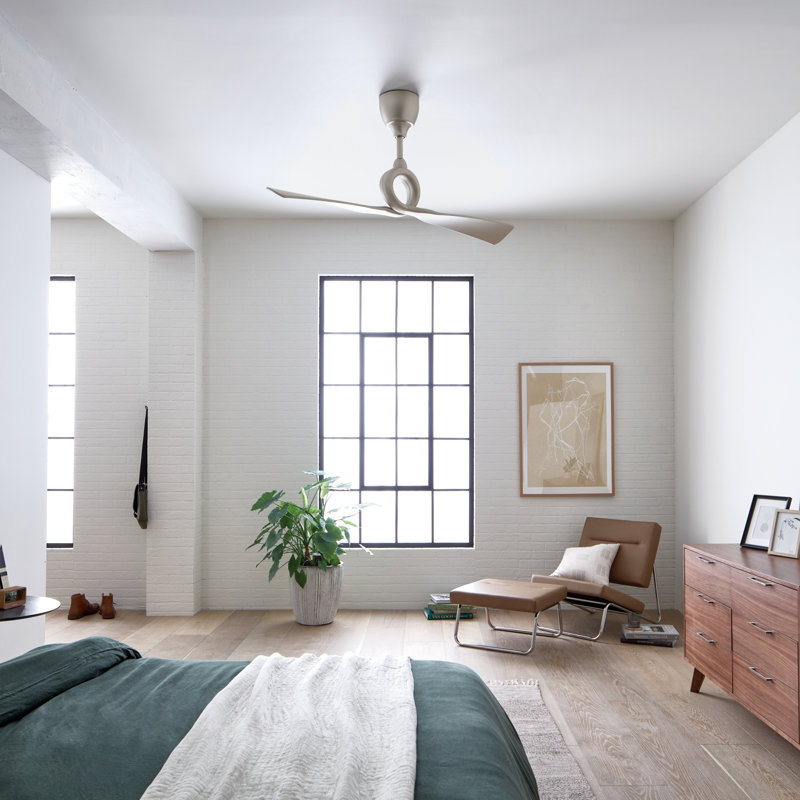 Link 54'' Ceiling Fan, Brushed Nickel with Silver Blades