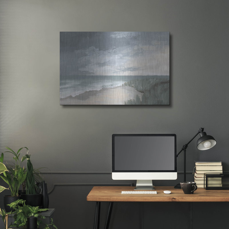 Highland Dunes «Sea View» par Pamela Munger, art mural en métal, H 24 po x l 36 po
