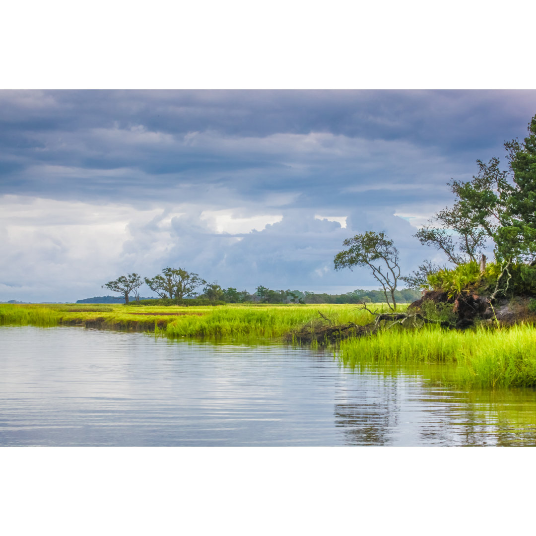 Lush Marsh Vista von BeachcottagePhotography - Druck auf Leinwand ohne Rahmen